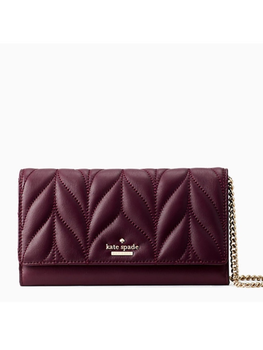 Kate Spade Milou Briar Lane Quilted Wallet w/Chain Strap